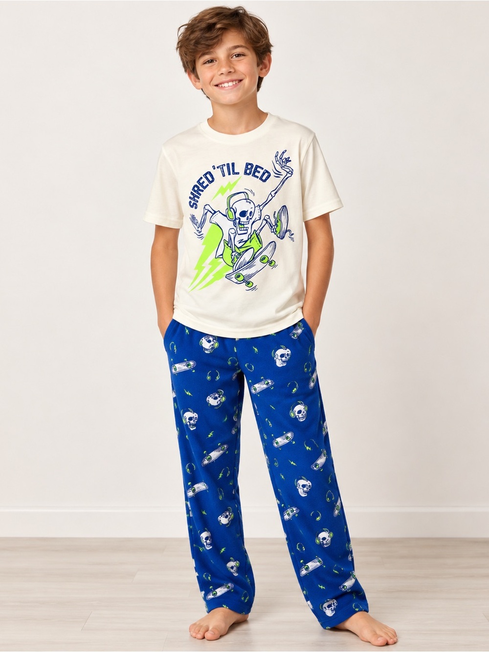 Wonder Nation Boys - Piece Pajama Set Size L 10/12. MWT